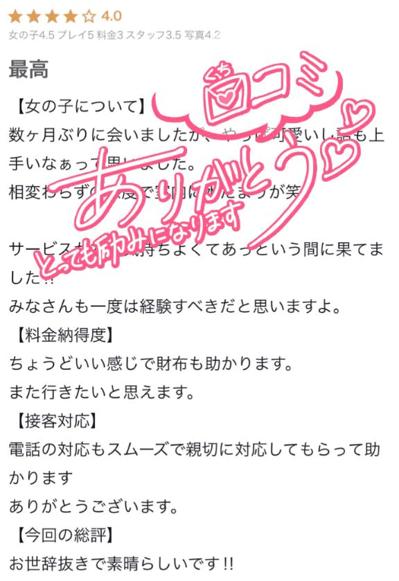 【お礼写メ日記】