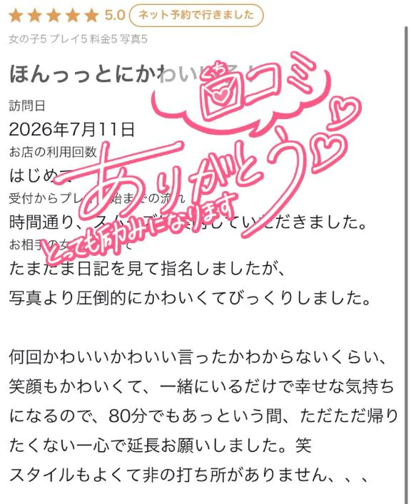 【お礼写メ日記】
