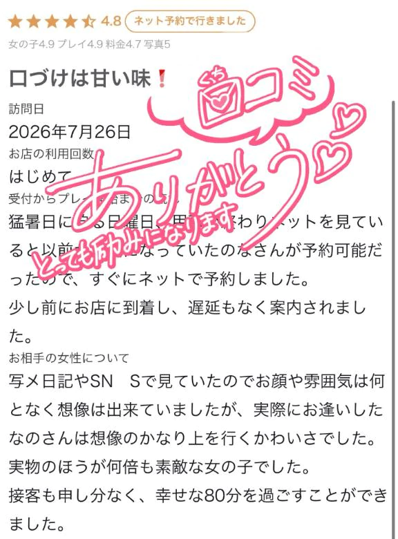 【お礼写メ日記】