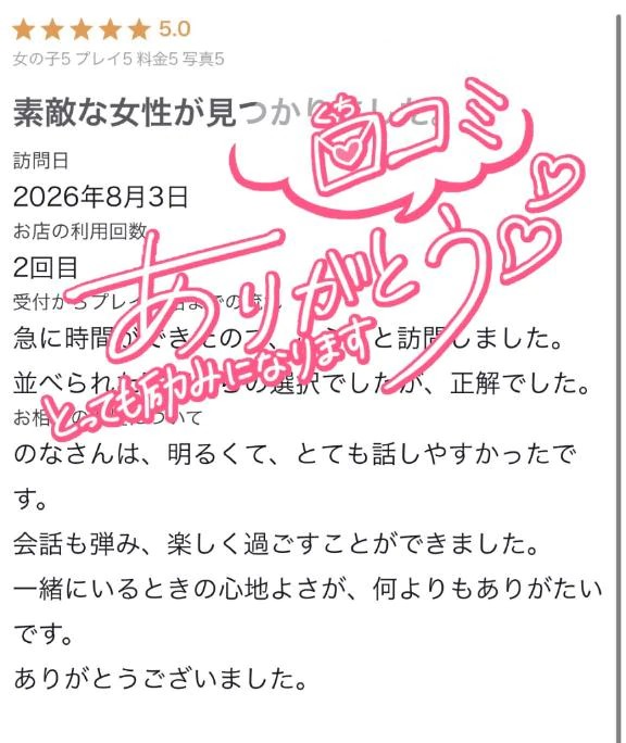 【お礼写メ日記】