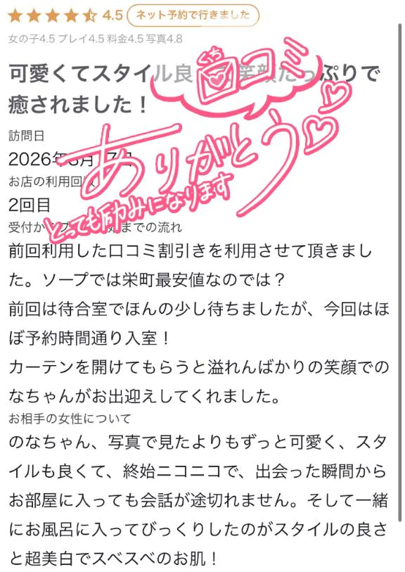 【お礼写メ日記】