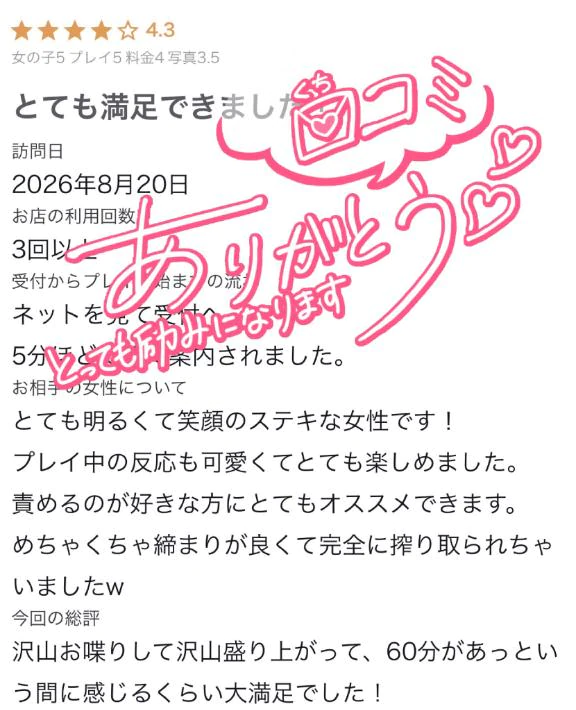 【お礼写メ日記】