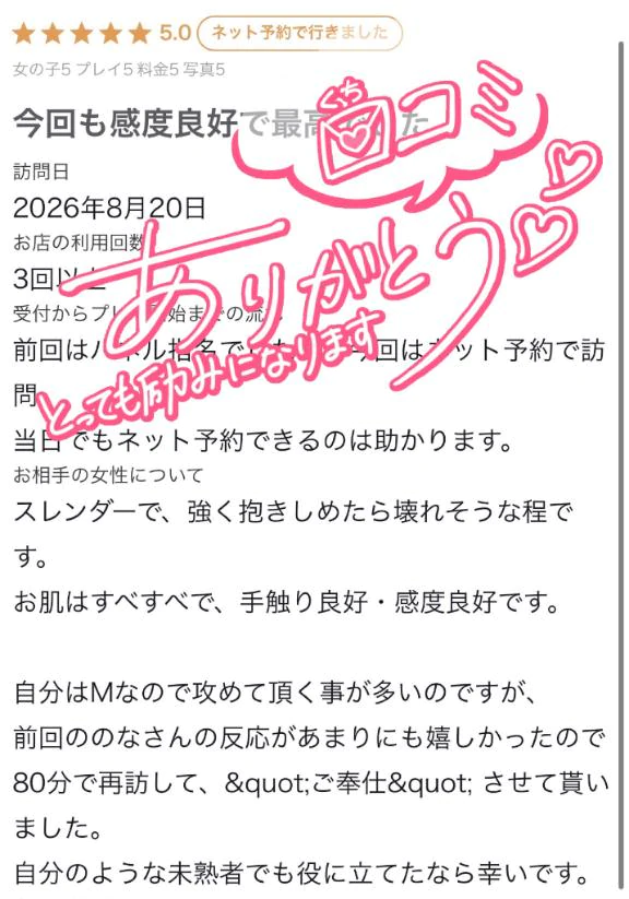 【お礼写メ日記】
