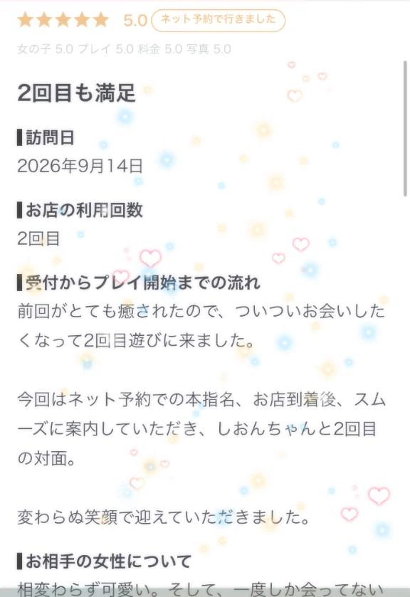 【お礼写メ日記】