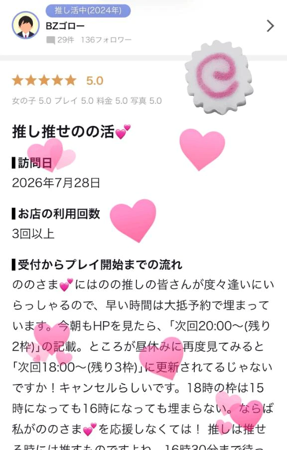 【お礼写メ日記】