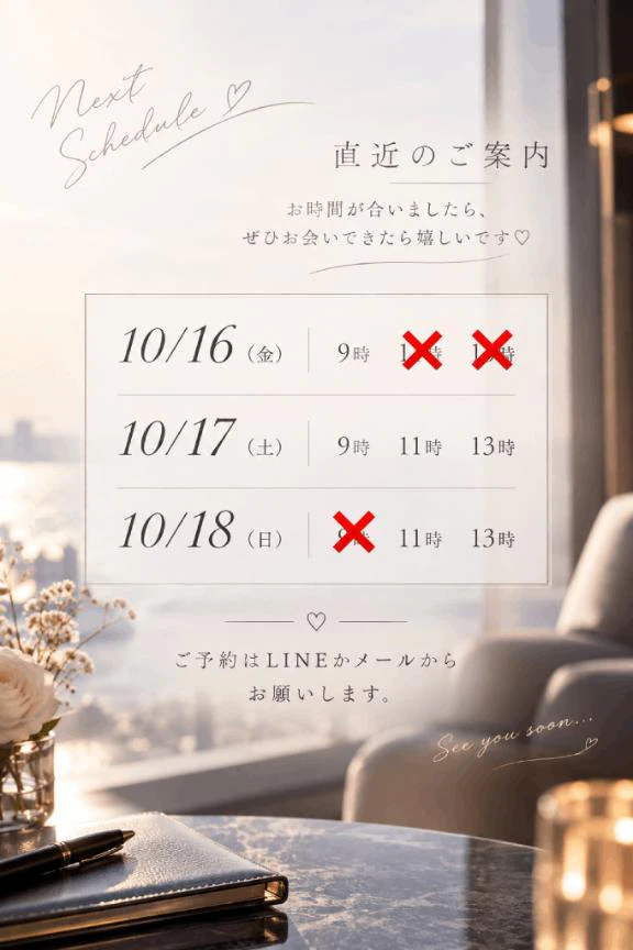 直近のご案内です☕️💭