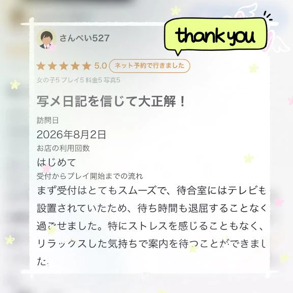 【お礼写メ日記】