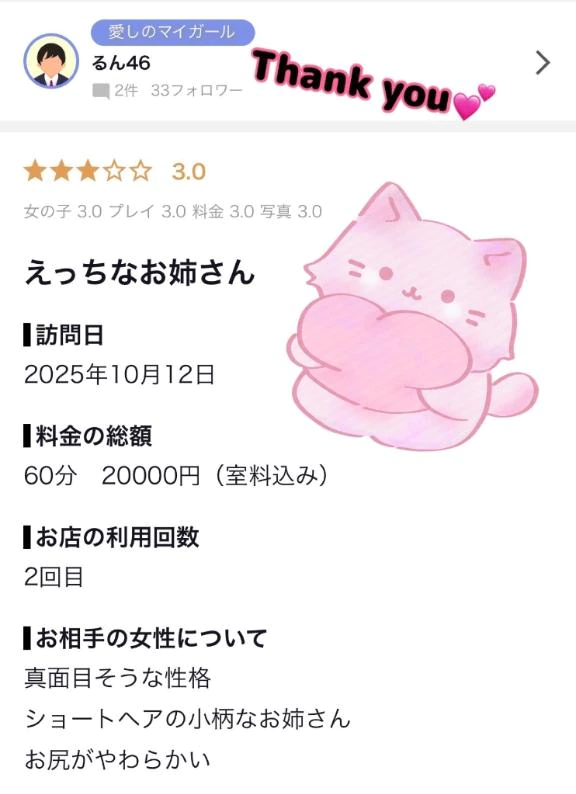【お礼写メ日記】るん46様💕