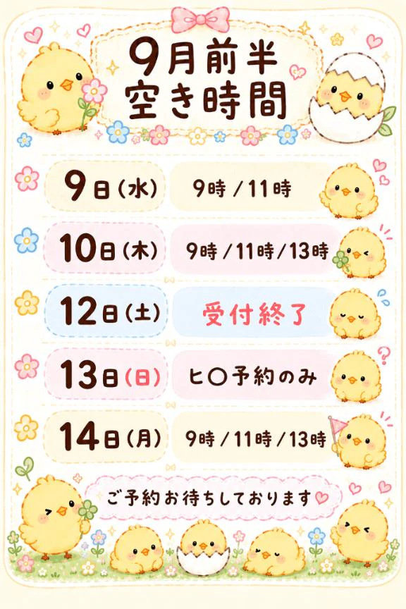 今月前半は少なめ予報