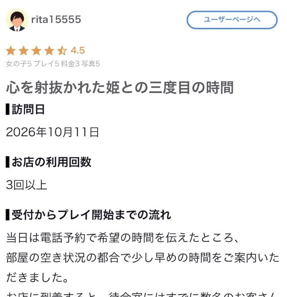 【お礼写メ日記】総合評価 ★★★★★ 5.0
