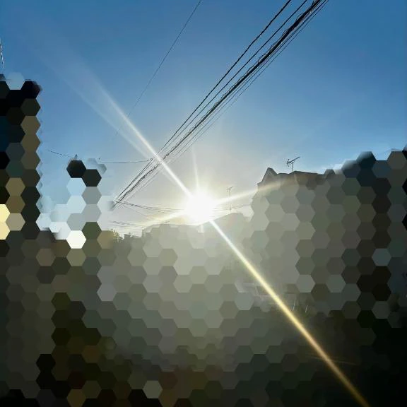 朝日が眩しい✨️