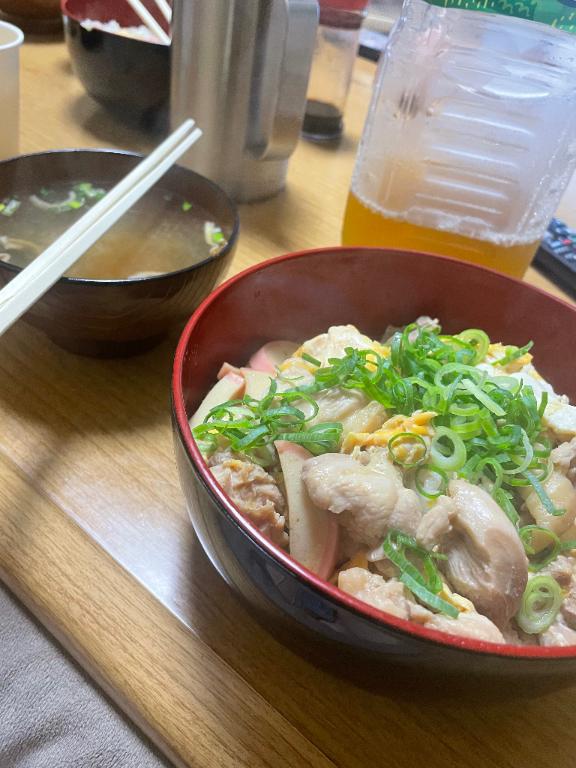 かれん の 晩御飯親子丼╰(*´︶`*)╯♡