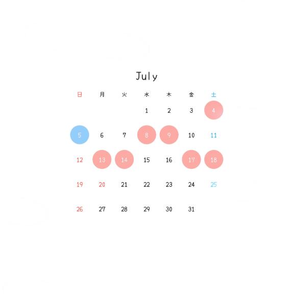 きほ の 7月出勤🤍