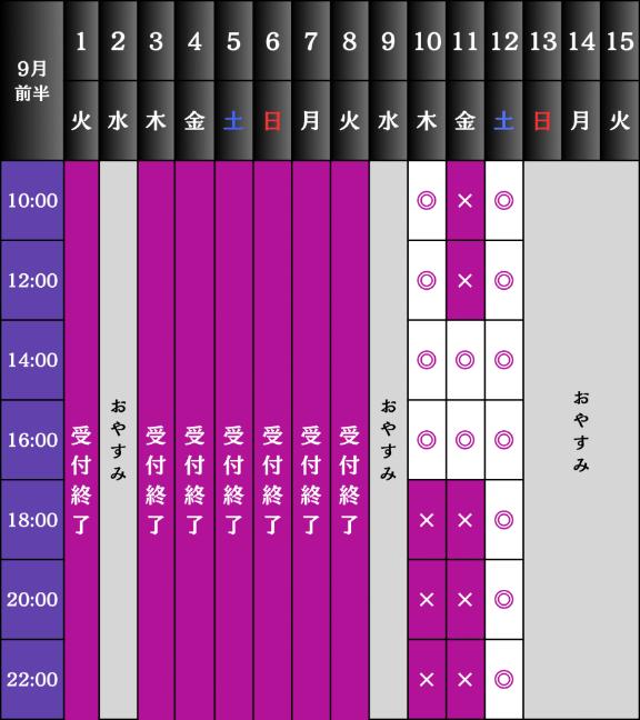 胡蝶 とあ【ROYAL】 の 9月の🈳枠