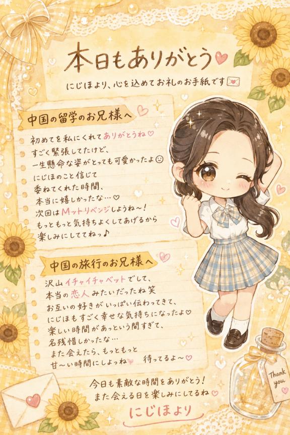 にじほ の 💌 にじほから今日のラブレター🌻