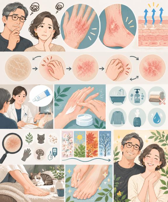 ことね の 手や足に湿疹が出る人