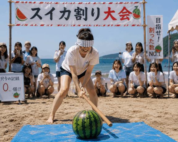 あゆ(ふんわり天使貴方は虜) の スイカ割り🍉