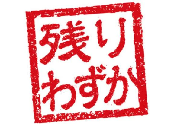 残りわずかになりました