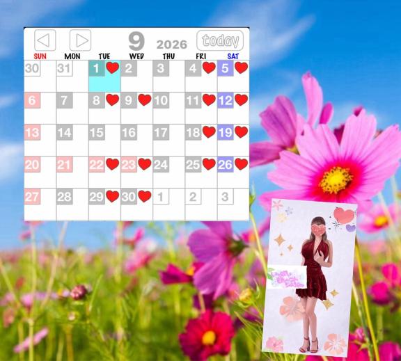 愛川 ねね の 9月の出勤です🥰💕